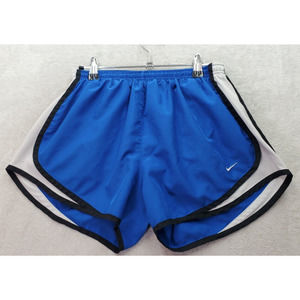 Nike Shorts Womens Size Medium Blue Dri Fit Underwired Pentie Elastic Waist Logo